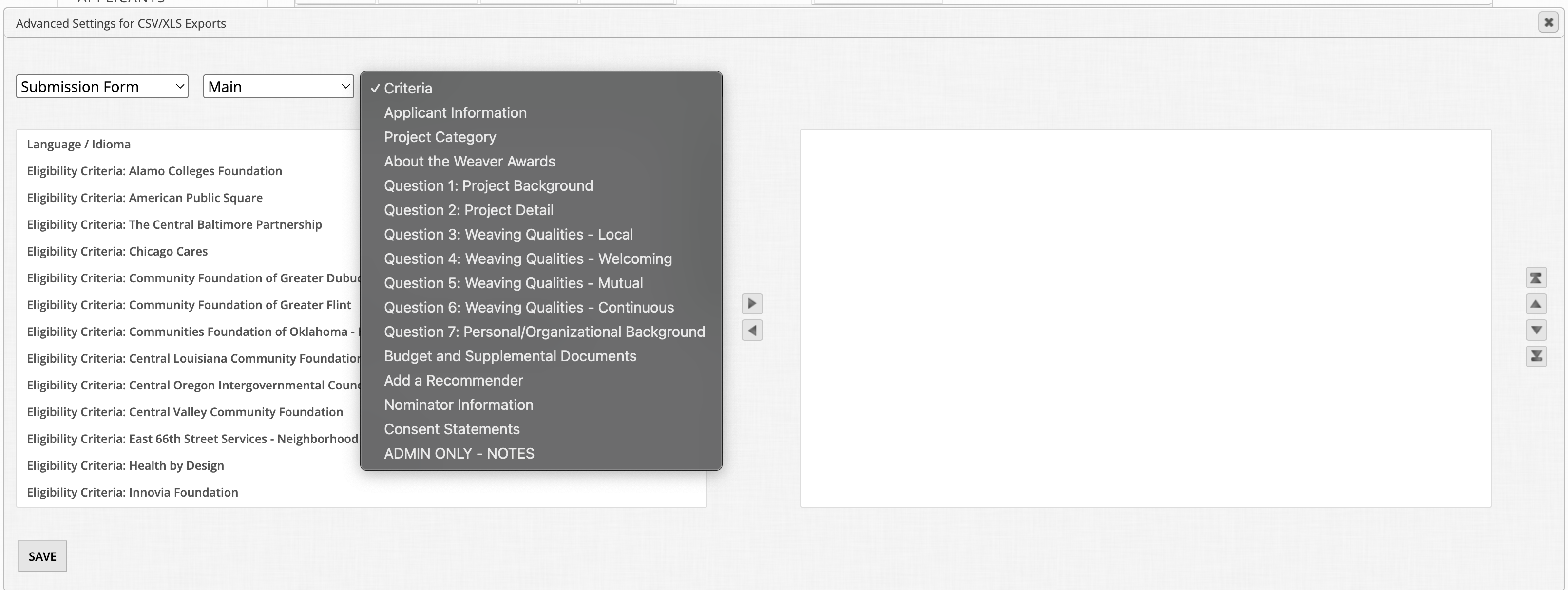 Toggle Submission form + round + questions