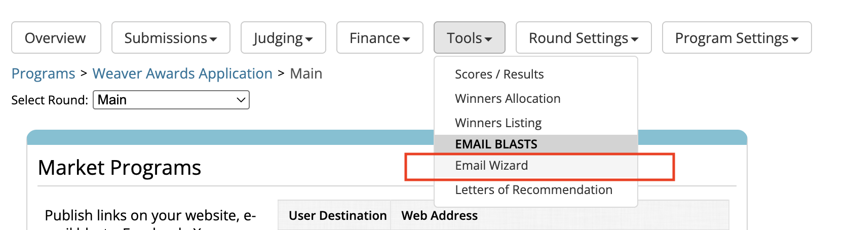 Email wizard
